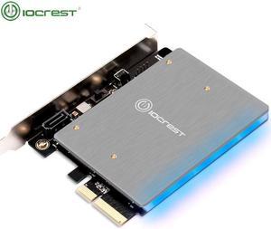 PCIE TO NVME MKEY card With 5V 12V RGB LED PCIE to M2 NVME SSD Adapter PCI Express x4 Card B Key and M Key Port