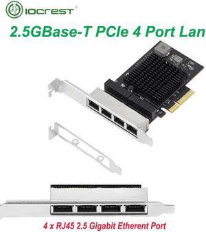 2.5 Gigabit 4 Port PCIe RJ45 Lan 10/100/1000/ 2500Mbps Realtek 8125b Chip Quad Server Network Card 2.5G