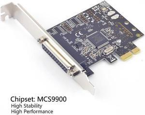 PCI-E PCI express to 1 Parallel DB25 Port Converter PCIe I/O Card Mos Chip MCS9900