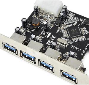 5psc FAST USB 3.0 PCI-E PCIE 4 PORTS Express Expansion Card Adapter