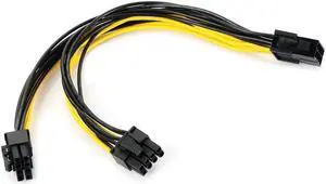 8.28 SALE! 8 pin Female to dual PCI-E PCI Express 8pin ( 6+2 pin ) Male power cable wire For graphics card BTC Miner 26cm