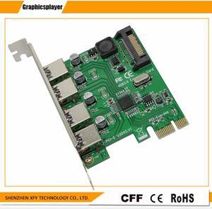 4 Port PCI-E to USB 3.0 HUB Expansion Card Adapter sata For Desktop Computer Components PC