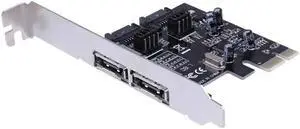 1pc PCI-E to SATA3.0 Expansion Card PCIE SATA3.0 SATA III SSD Hard Disk Adapter Card with CD for PC Desktop