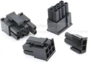 10pcs/lot 5557-R 5557 4.2mm Black/Red 6+2PIN Automotive wiring harness connector male for PC/computer graphics card PCI-E Power