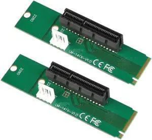 2pcs/Lot M.2 NGFF SSD Male to PCI-e Express 4X Female Converter Adapter Riser Card for bitcoin miner mining