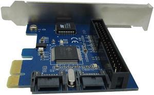 Raid SATA port multiplier PCI-E to SATA expansion card/ PCIe to dual 7pin SATA + IDE hard disk controller adapter