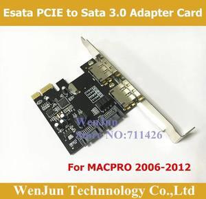 High Speed eSATA PCI-E PCI Express To SATA 3.0 SATA III 2 Ports Card Adapter for MACPRO 2006-2012
