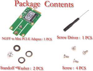 M.2 (NGFF) to Mini PCI-E Adapter M.2 Specification Revision 0.9 Support Full Sze And Half Size mPCIe Slot