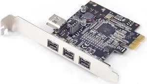 PCI-E 1394b FireWire Controller Card (3 external 1394b + 1 shared internal 1394a ports) Chip TI XIO2213