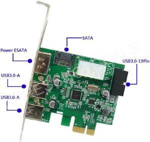 PCI Express PCI-E USB 3.0 + eSATA 3.0 Card Adapter Converter