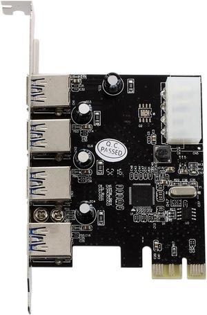 USB 3.0 PCI-E PCIE 4 PORTS Express Expansion Card Adapter