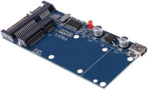 Mini USB Port 1.8inch PCI-E/mSATA SSD to 2.5inch 7+15 Pin SATA Adapter Card 22inch HDD Hard Disk Driver Converter Card