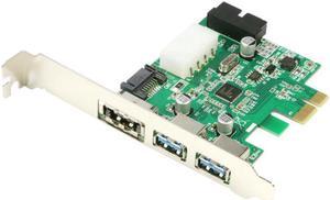 PCI-E to USB3.0 2Ports with 20Pin Connector +SATA to eSATA Converter Card