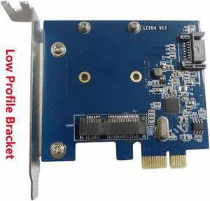 Desktop Internal SATA 6Gbps mSATA Combo Extender Adapter PCIe PCI-e PCI express 1x to SATA3.0 mini SATA SSD Card
