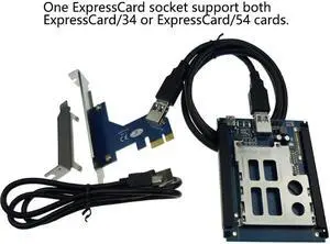 Factory price PCI-e x1 to Expresscard 34mm 54mm Adapter Tester KIT