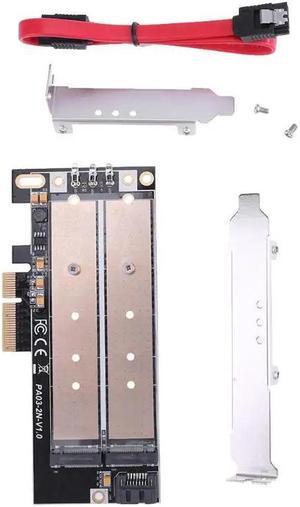 PCI-E Adapter Card B-key+M-key M.2 NGFF+NVME Dual Interface SSD Hard Disk Adapter Card for M.2 2230 2242 2260 2280