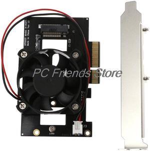 PCI-E x4 to M.2 NGFF w/Cooling Fan for MZHPU128HCGM SM951 XP941 Adapter SSD Card-PC Friend