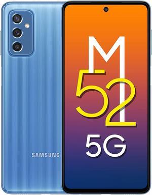 Samsung Galaxy M52 Dual-SIM 128GB ROM + 6GB RAM (GSM Only | No CDMA) Factory Unlocked 5G SmartPhone (Light Blue) - International Version