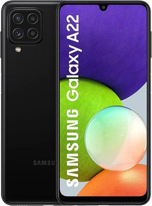 Samsung Galaxy A22 Dual-SIM 64GB ROM + 4GB RAM (GSM only | No CDMA) Factory Unlocked 4G/LTE SmartPhone (Black) - International Version