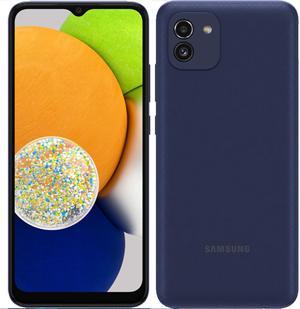 Samsung Galaxy A03 DUAL SIM 64GB ROM  4GB RAM GSM only  No CDMA Factory Unlocked 4GLTE Smartphone Blue  International Version