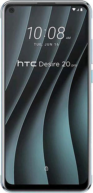 HTC Desire Pro 20 Dual-SIM 128GB ROM + 6GB RAM (Only GSM | No CDMA) Factory Unlocked 4G/LTE Smartphone (Pretty Blue) - International Version