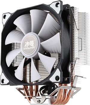 SNOWMAN CPU Cooler Master 5 Direct Contact Heatpipes freeze Tower Cooling System CPU Cooling Fan with PWM Fans LGA1150/1151/1155/1156/1366/775interface for Core I3/I5/I7/Pentium/Celeron/Xeon