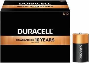 12 x D Duracell CopperTop Alkaline Batteries (MN1300)