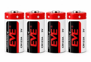 EVE CR123 3V 1450mAh Lithium Batteries, CR123A CR17345, 4-Pack EVE CR123 3V 1450mAh Lithium Batteries, CR123A CR17345, 4-Pack