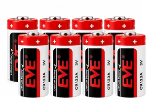 EVE CR123 3V 1450mAh Lithium Batteries, CR123A CR17345, 8-Pack EVE CR123 3V 1450mAh Lithium Batteries, CR123A CR17345, 8-Pack