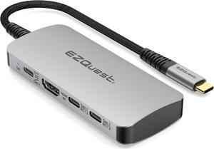 USB-C Multimedia 8-in-1 Hub
HDMI 4K, 100 Watts USB-C Power Delivery with (FRS) or 5Gbps Data, 2 x USB-C Ports, 2 x USB-A 3.0 Ports, SD and Micro SD