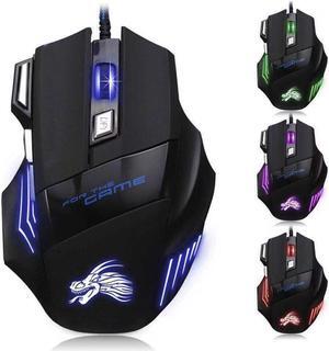 USB Wired 3200 DPI Gaming Mouse for Dell Toshiba Apple Asus Laptop computer PC LED Dragon