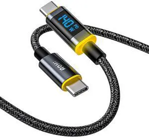 Zell 140W Usb C To Usb C Cable With Display, Magline Usb C Cable Nylon 4Ft Type C Fast Charging Cable Cord Compatible With Iphone 15 Pro Max, Galaxy, Macbook Pro/Air, Ipad Pro/Air, Pixel And More Zell 140W Usb C To Usb C Cable With Display, Magline Usb C Cable Nylon 4Ft Type C Fast Charging Cable Cord Compatible With Iphone 15 Pro Max, Galaxy, Macbook Pro/Air, Ipad Pro/Air, Pixel And More