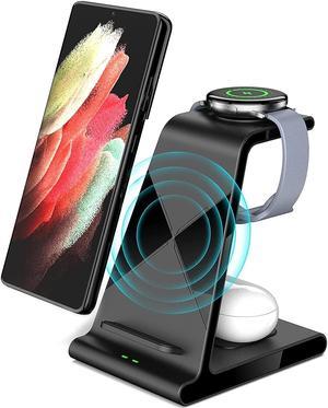 Zell For Samsung Charging Station Wireless Charger Samsung 3 In 1 Compatible For Samsung Galaxy S22S21S20Note 20Z Fold 3 Samsung Watch Charger For Galaxy Watch 43 Active 21 Galaxy Buds