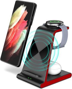 Zell For Samsung Charging Station Wireless Charger Samsung 3 In 1 Compatible For Samsung Galaxy S22S21S20Note 20Z Fold 3 Samsung Watch Charger For Galaxy Watch 43 Active 21 Galaxy Buds
