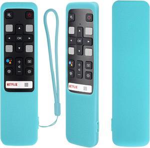 Protective Silicone Remote Case For Tcl Rc802V Fmr1 Fnr1 Smart Voice Remote Control Shockproof Washable And SkinFriendly AntiLost Remote Cover With Loop Glow In Dark Blue