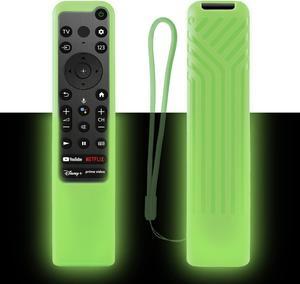 Protective Silicone Remote Case For Sony Bravia Xr RmfTx800PTx800UTx800C RmfTx900UTx900CTx900P Remote Cover Washable Shockproof And KidsFriendly Glow In The Dark Green