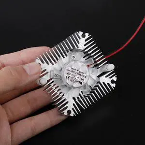 55mm 2 PIN Graphics Cards Cooling Fan for Display Card Aluminum Gold Heatsink Cooler Computer Fan