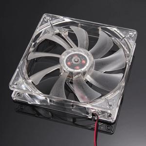 Red Quad 4 LED Light Neon Clear 120mm PC Computer Case Cooling Fan Mod 6M3 Drop Shipping