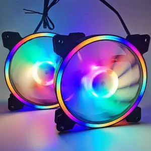 solar eclipse chassis 12CM cooling fan 120mm Quiet Remote Computer Cooler Cooling RGB Case Fans double connector