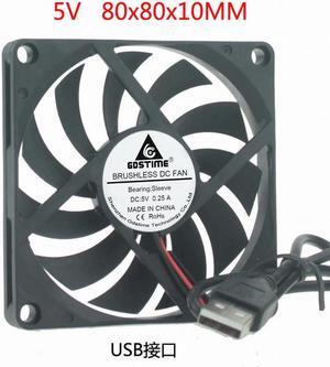 DC 5V 80MM 8cm 8cm Ultra thin mute USB notebook desktop cooling fan