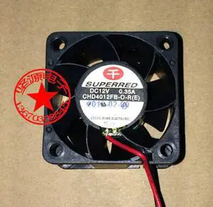 For SUPERRED CHD4012FB O R(E) DC 12V 0.35A 2 wire 2 pin connector 50mm 40x40x28mm Server Square Cooling Fan