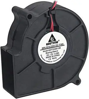 1pcs/lot 2Pin 3inch Quiet 12 volt Blower 75x30mm Fast Speed DC Cooling Fan