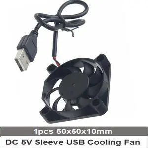 50x50x10mm DC Cooling Fan Cooler 5V 50mm 5010s 5cm USB Connector Heatsink Exhaust
