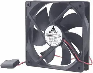 1 pcs 4Pin 5 inches 120x120x25mm 12V Mute Plastic Brushless Computer DC Cooling Fan 120mm x 25mm 12025 Two Wires