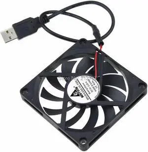 2 Pieces/lot 5 Volt 2Pin Computer Cooling Fan With USB Connector 80x80x10mm 8010 80mm