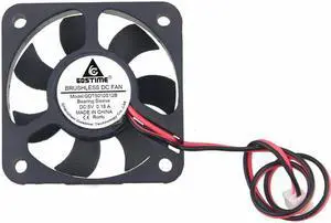 5 Pcs DC 5V 2Pin 2.5 Industrial Axial Cooler Cooling Fan 50x50x10mm 50mm x 10mm 5 Volt 5010 7 Blades