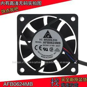 Delta AFB0624MB 6015 6CM 24V 0.10A servo driver cooling fan 60x60x15mm high quality cooler