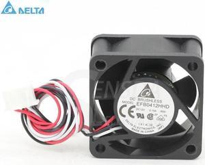 for delta EFB0412HHD 4020 4CM 40*40*20MM 12V 0.15A 3 wire dual ball bearing cooling fan