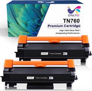 2x High Yield TN760 TN730 w/ Chip for Brother TN-760 HL-L2390DW HL-L2395DW Toner