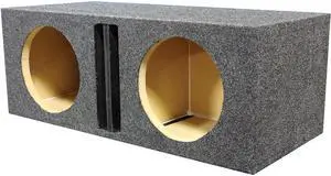 Qpower Dual 12"" Ported Heavy Duty Enclosure with Divider